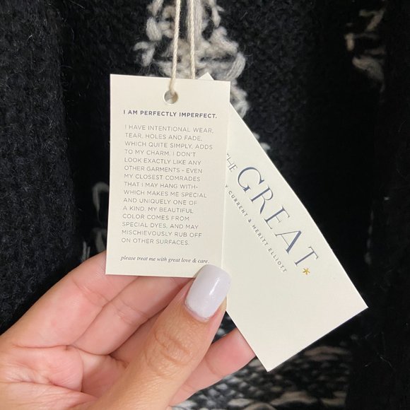 NEW $395 THE GREAT Reindeer Lodge Cardigan Sweater - Picture 8 of 13